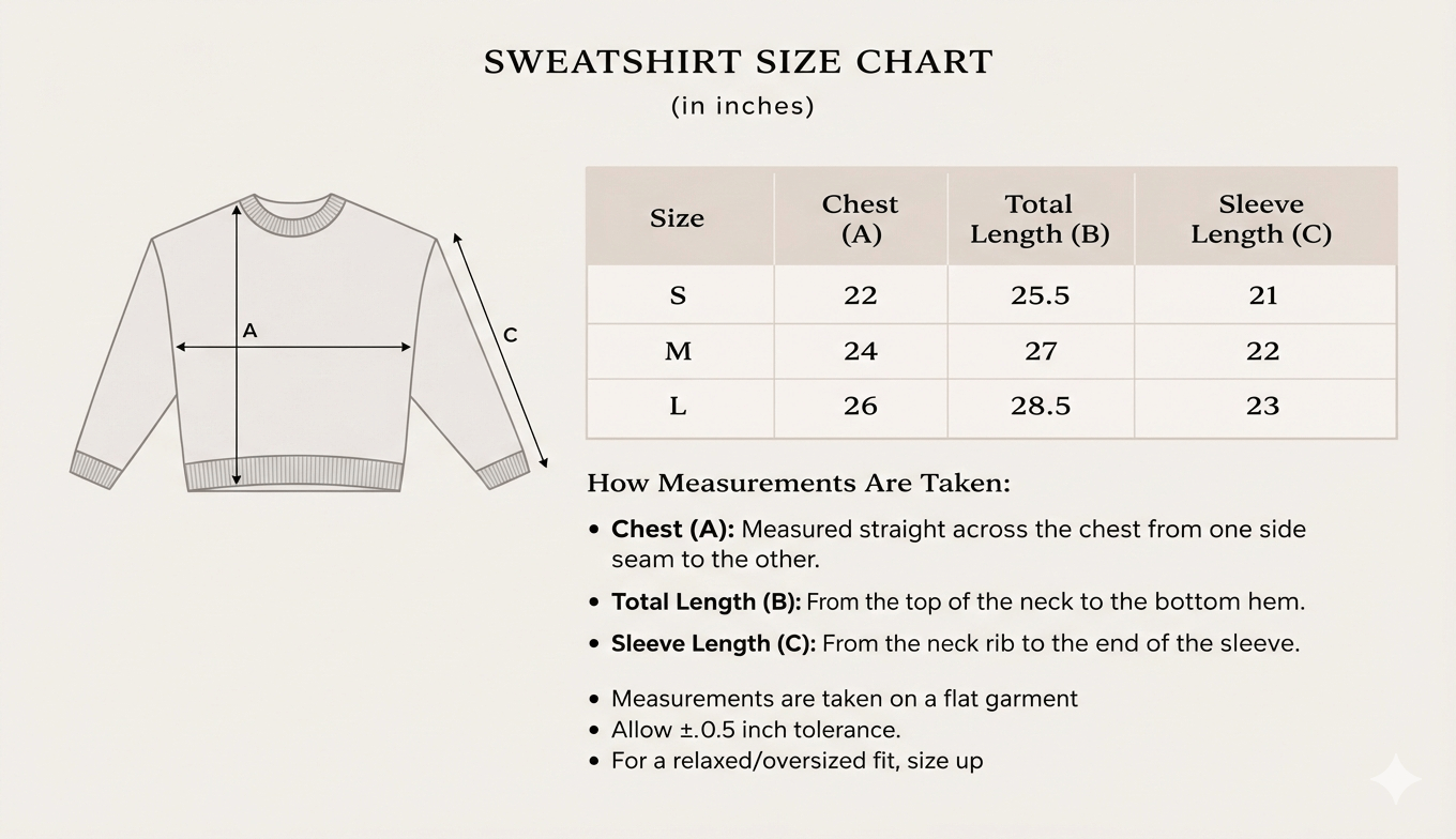 Khaar Markhor Knit Sweater in Navy Blue – Size chart